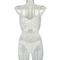 Style Lingerie Set - Lace Splicing with Handmade Ties
