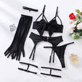 Sensual Lingerie Set with Bow and Garter Belt by Dnika