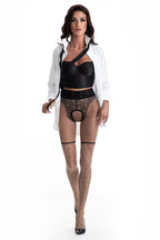 Amour Lolita Beige Open Crotch Pantyhose 30 DEN