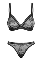 030418 Set out of plunge underwired bra and thong - XL (BH 75E/80D & Panty 42)