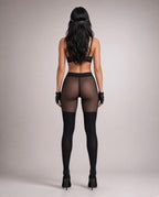 Amour Cat Girl Erotic Open Crotch Pantyhose 50DEN/30DEN Black